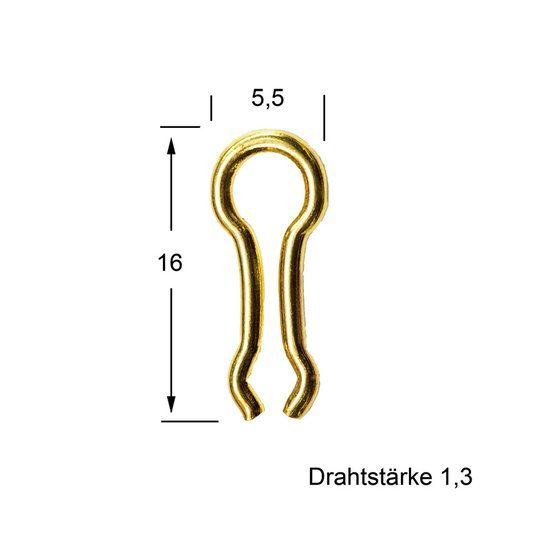 Ganci n° 1 ottone 100 pz.