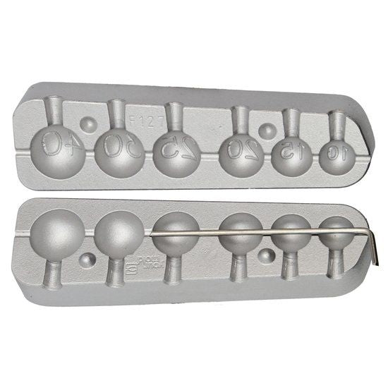 Stampo Piombo Sfera scorrevole gr.10-15-20-25-30-40