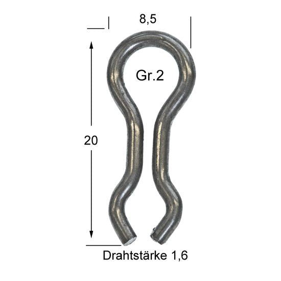 Ganci Stampi Piombi n° 2 inox  100 pz.