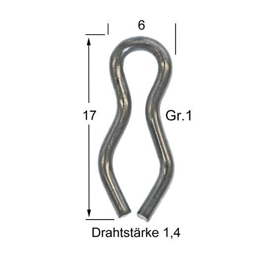Ganci n° 1 inox 100 pz.