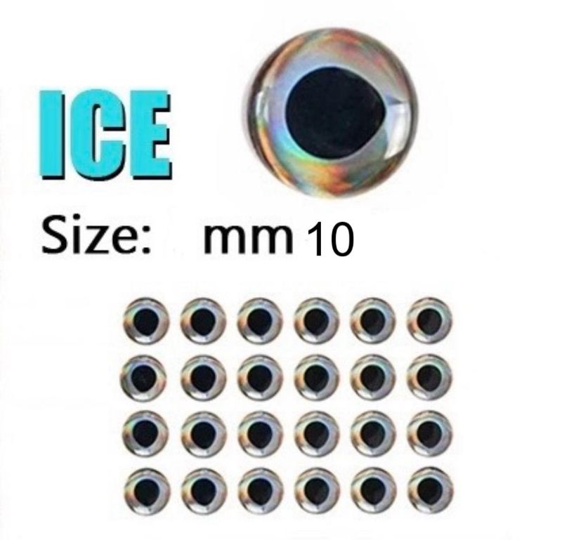 Occhi Adesivi ICE mm.10  3D  busta 50 pz.