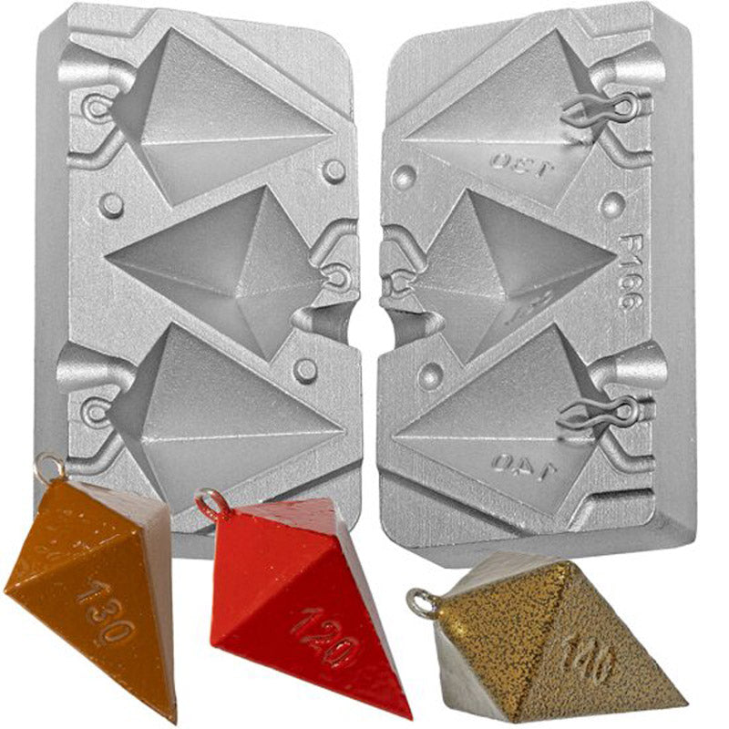 Stampo per Piombo Piramide gr. 120-130-140  F 166  surfcasting