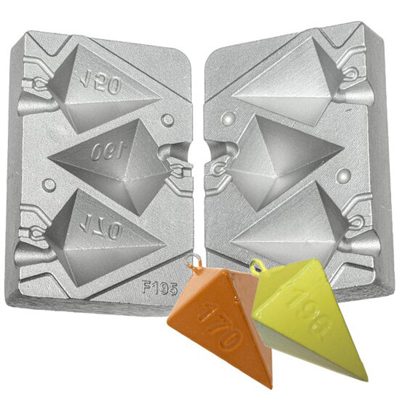 Stampo Piombo Pesca Piramide gr. 150-170-190    F 165  surfcasting