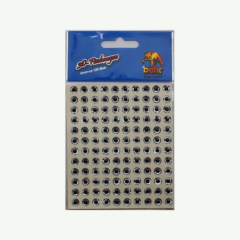 Occhi Adesivi 3D Silver  mm.6 pz.120